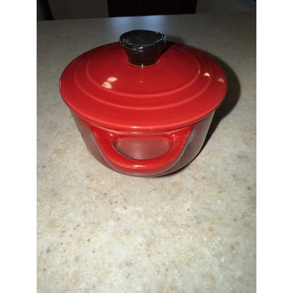 Crofton Stoneware MINI Baker Red Dish with Lid‎ 4.5